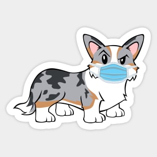 Cardigan Corgi Quarantine Mode Sticker